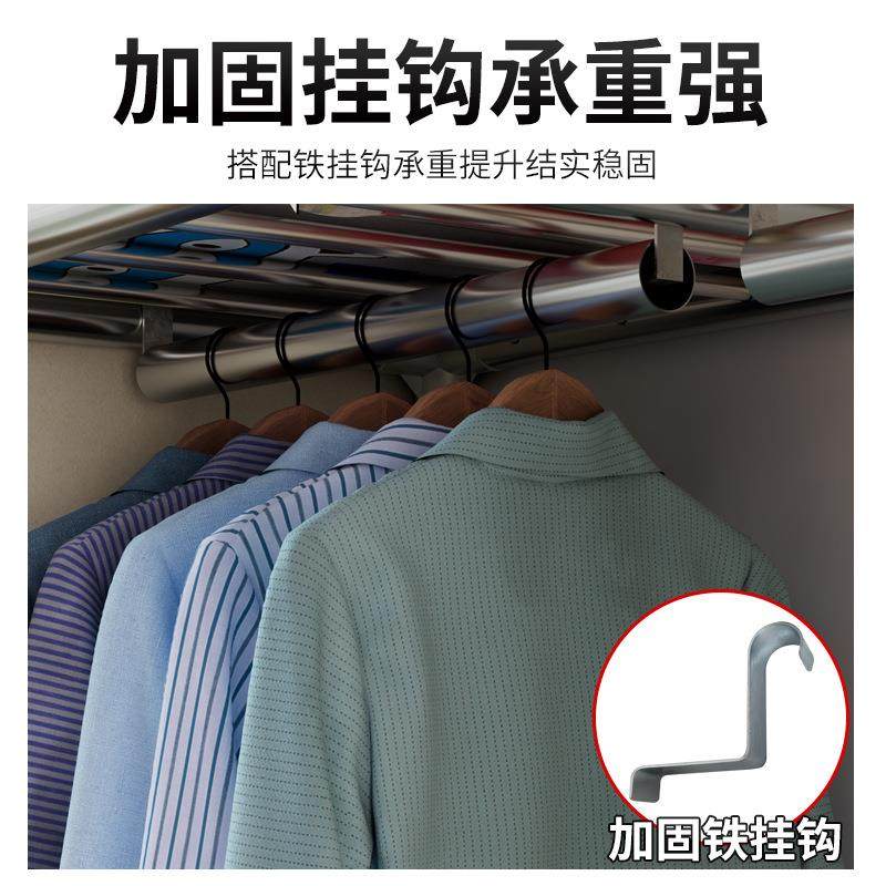 带J^简易衣柜屉布衣柜钢管加粗固出租房家用卧室结FS757963加实抽