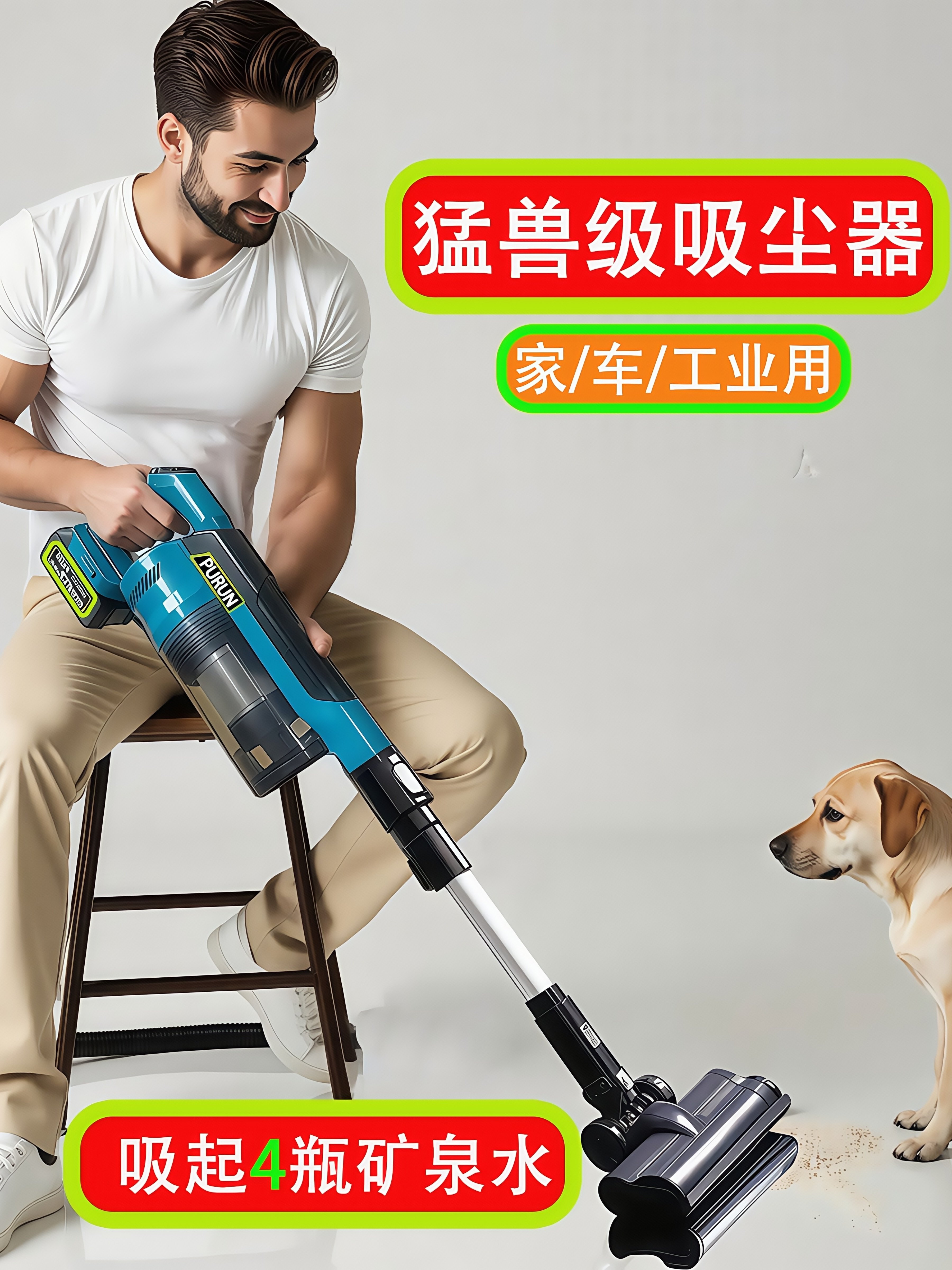 无线手持式吸尘器家用大功率锂电池大吸力强力宠物家用清洁车吸尘