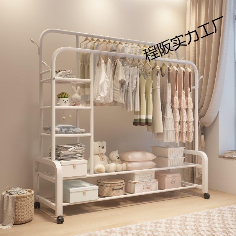衣架落地立式晾衣架家用衣架衣帽架组装衣柜简易挂衣架置物架收纳