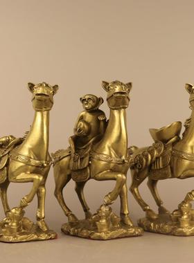 2024黄铜马上有钱马上封侯马上赢家居装饰创意礼品工艺品摆件