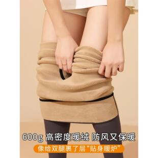 加绒加厚保暖裤女外穿阿勒泰抗寒穿搭加长鲨鱼裤强压瘦腿2025冬季