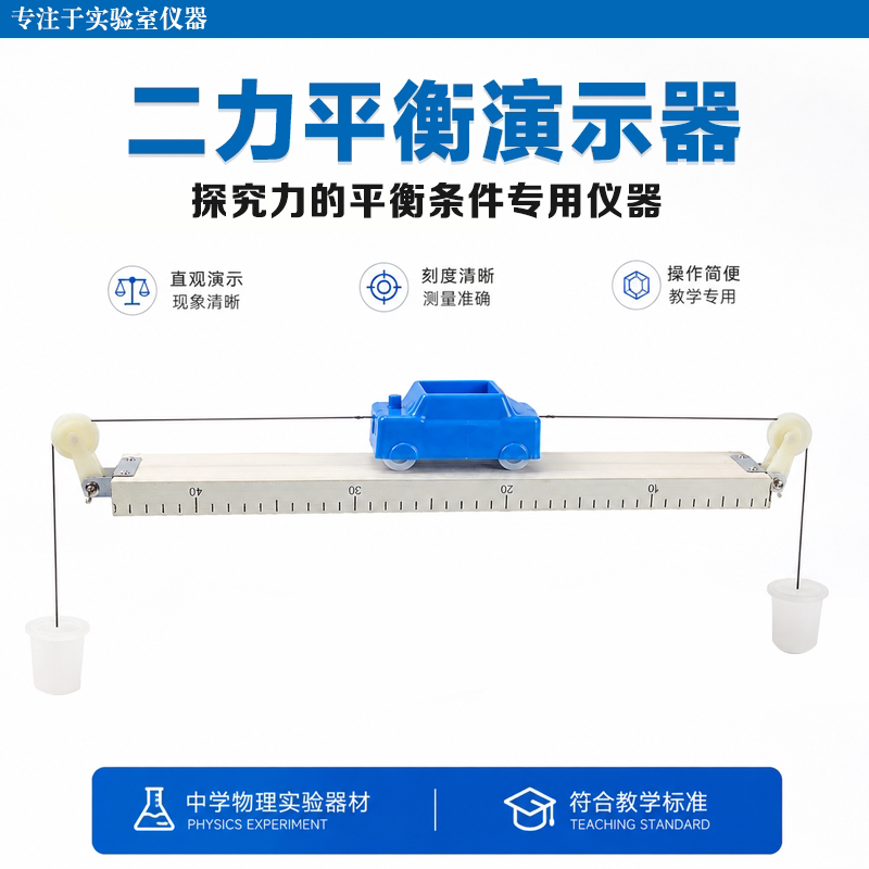 二力平衡演示器 二力的平衡条件实验器 带滑轮的长木板 小车力学实验 演示用 教学仪器
