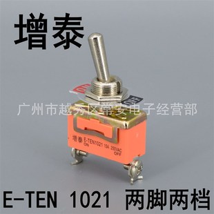 摇臂开关 TEN 1021 15A 增泰 2脚2档 钮子开关