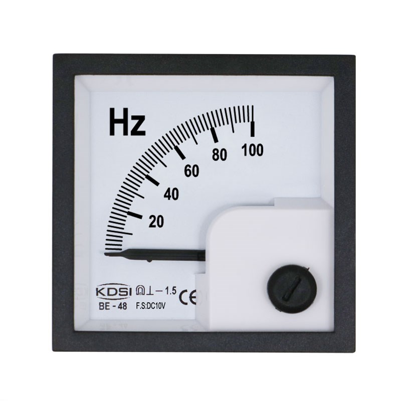 指针式频率表BE-48 DC10V 100Hz 输入直流电压0-10V 方形开孔