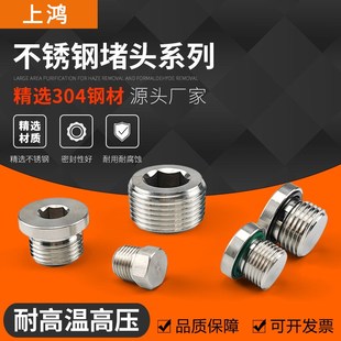 内六角不锈钢堵头BD 气动接头 丝堵