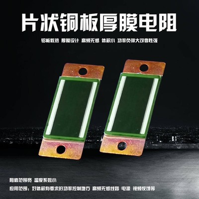 功率板形铜板片状厚膜高频无感电阻RMG 100W 5R10R20R50R100R200R