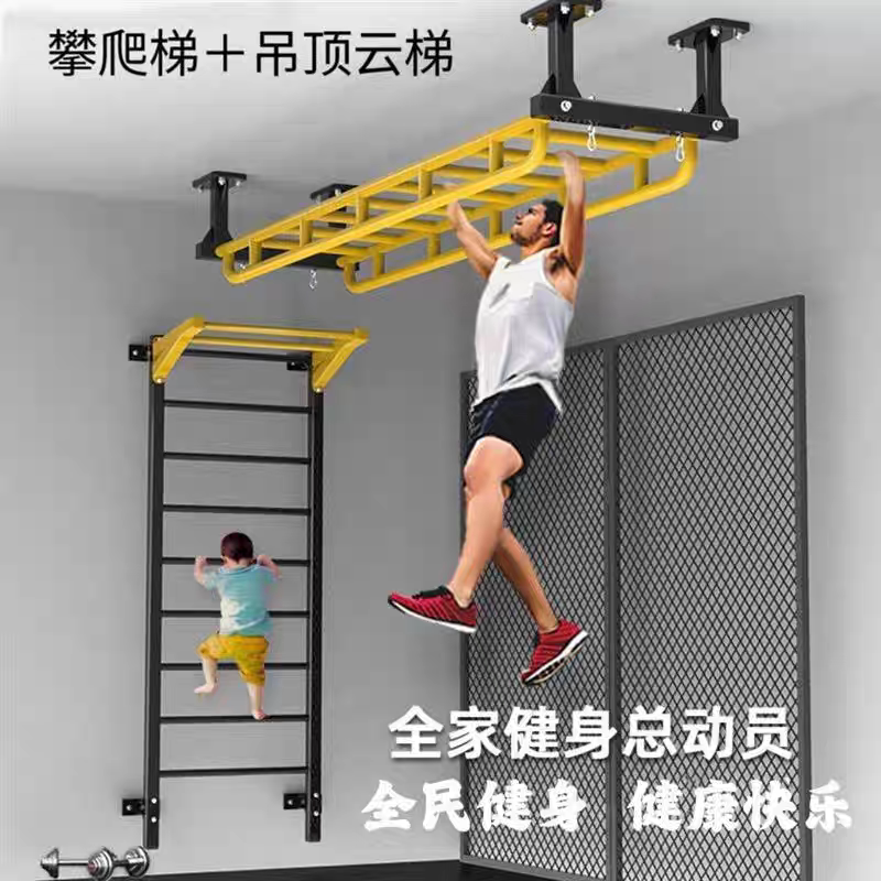 儿童室内攀爬云梯成人器材体能馆训练健身房引体向上攀爬架攀岩墙