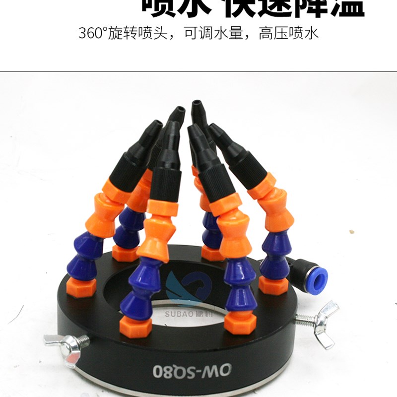 欧维尔SQ80喷水环加工中心主轴喷水环喷头喷嘴万向冷却喷水塑料管
