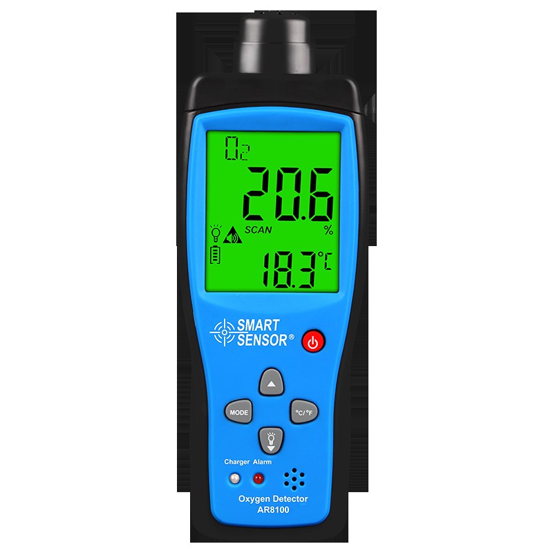 希玛AR8100氧气检测仪 便携式工业用O2氧气浓度含量测试仪报警器