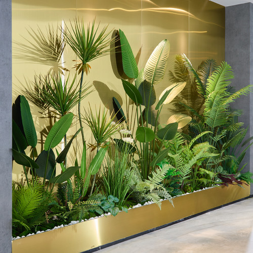 仿真绿植龙舌兰组合造景热带植物造景假树仿真树展厅酒店服装店