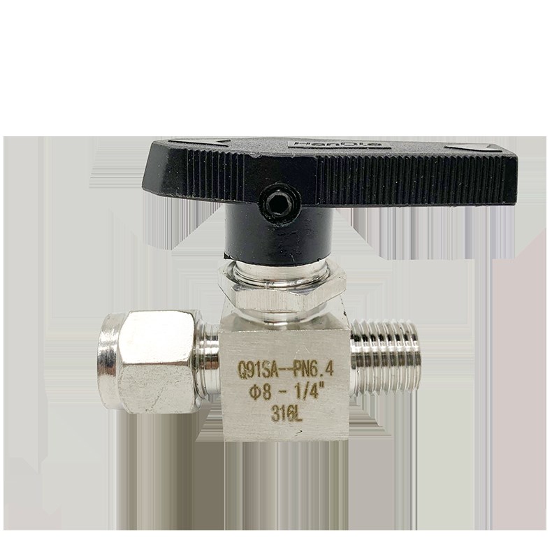304不锈钢卡套球阀 卡套终端球阀 外丝卡套直通仿美球阀Q91SA-64P