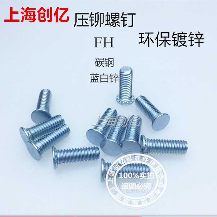 环保蓝白锌FH压铆螺钉 环保材料 压板螺丝M6【100只】