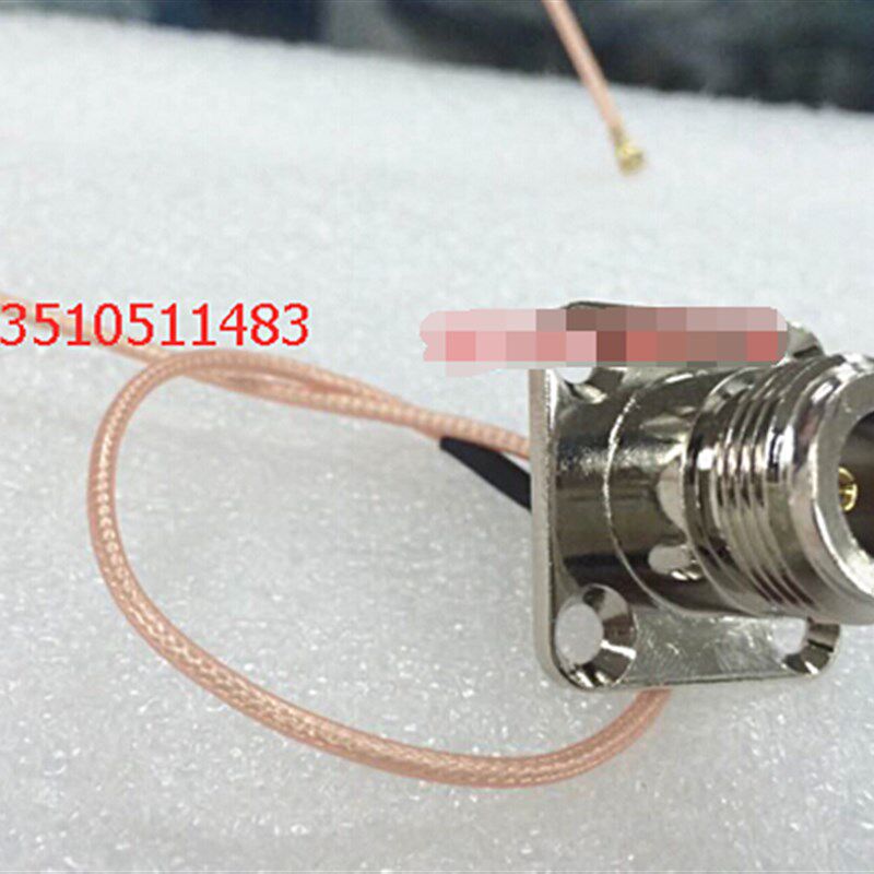 AP射频IPEX/N-KKF网桥跳线 高频IPX转N母带法兰50欧姆同轴信号线