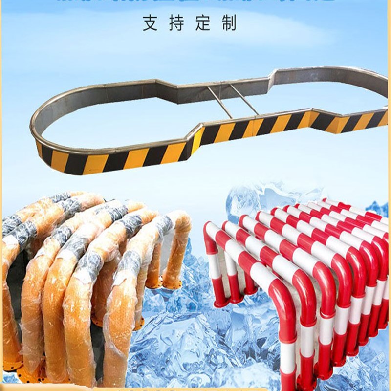 加油站防撞柱M型弧形防撞栏加油岛围边安全岛弧形护栏固定围栏
