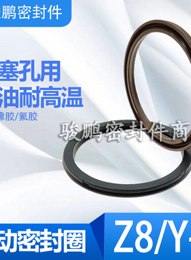 Z8型气缸活塞密封圈派克标准丁腈橡胶氟胶Y-2孔用Y型圈63*53*4.25