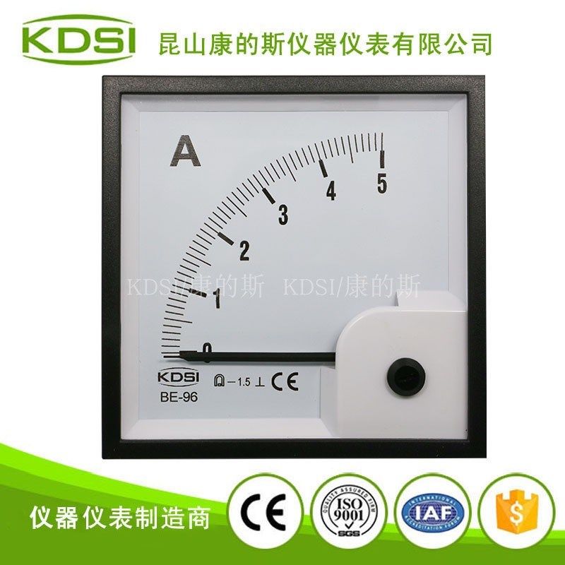 KDSI厂家供应 指针式刻度盘显示电表BE-96 DC5A 低电流测量表头
