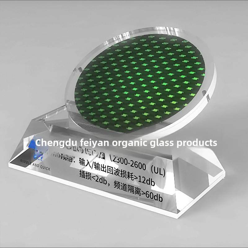 斜坡数字芯片硅片显示架硅基方形硅片底部托盘Cd桌显示架