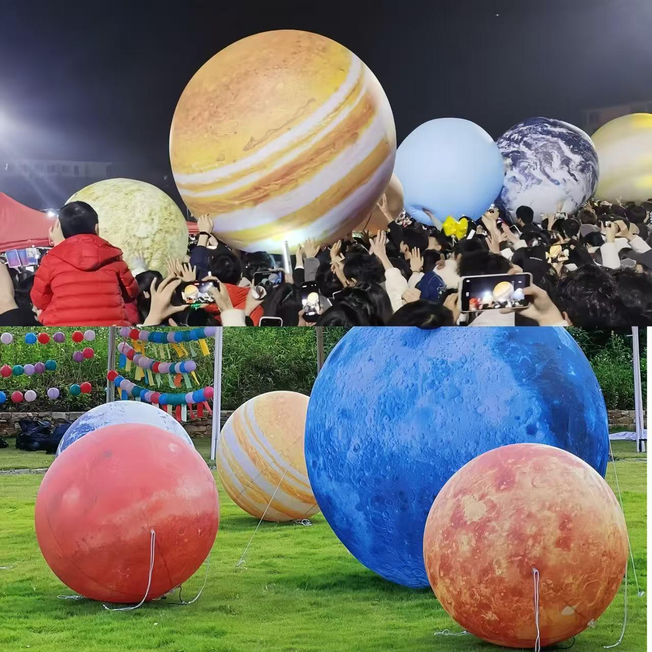 充气球大型气模定制八大行星发光月球模型商场婚礼PVC充气星球