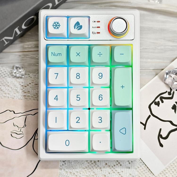 KEYCOOL凯酷K19机械键盘笔记本蓝牙数字旋钮小键盘计算器无线好看