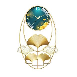 饰时钟 新中式 客厅挂钟家用时尚 创意个性 艺术钟表玄关餐厅挂墙装