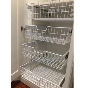 帕亚家定制衣柜拉篮拉出金属储物篮小吃柜杂项篮