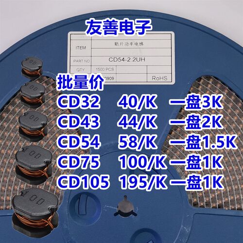 贴片屏蔽电感 CDRH124 CDRH125 CDRH127 CDRH129 贴片功率电感