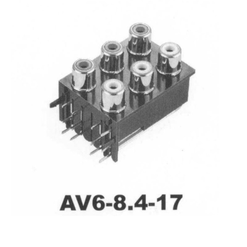 AV同芯插座系列 莲花插座 AV6-8.4-17 100个起订 100个=180元