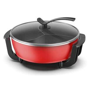 鸳鸯锅三格电火火锅大容量三味三宫格家用电热锅不粘多功能一体锅