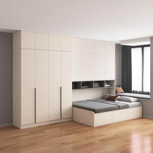 榻榻米床衣柜一体多功能床现代简约卧室衣柜储物柜小户型全屋定制