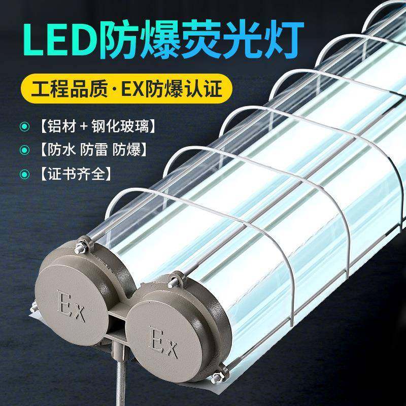 led防爆灯管双管防爆灯外壳车间仓库照明应急1米2单管防爆灯