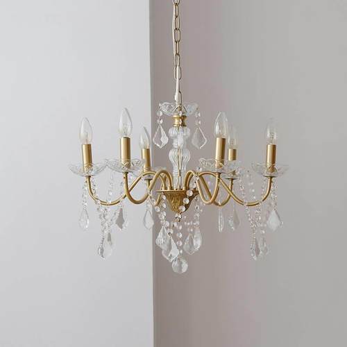 全铜美式蜡烛水晶吊灯现代简约法式轻奢浪漫卧室衣帽间餐厅吊灯