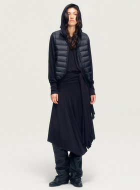 SoloForTwo 气质流浪天丝羊毛 手套卫衣/不规则半身裙