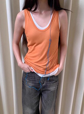 SoloForTwo 流动堆叠背心 舒适度假 天丝超轻薄多色针织无袖上衣