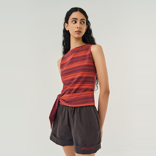 SoloForTwo原创复古条纹背心