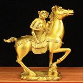 铜马上猴摆件纯铜客厅马上封侯马上有钱马上赢生肖猴工艺品礼品