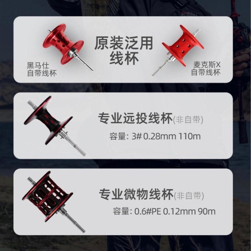 阿布BMAX3 PMAX3 max4x max4sx水滴轮改装微物线杯 深线杯 雷强