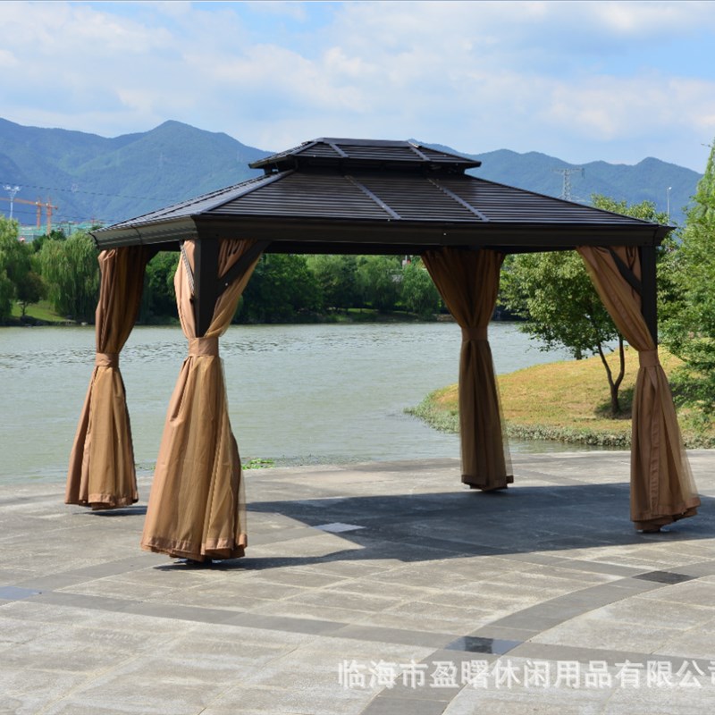 铝合金凉亭户外庭院新中式花园欧式古建四角遮阳棚雨棚凉亭子帐篷