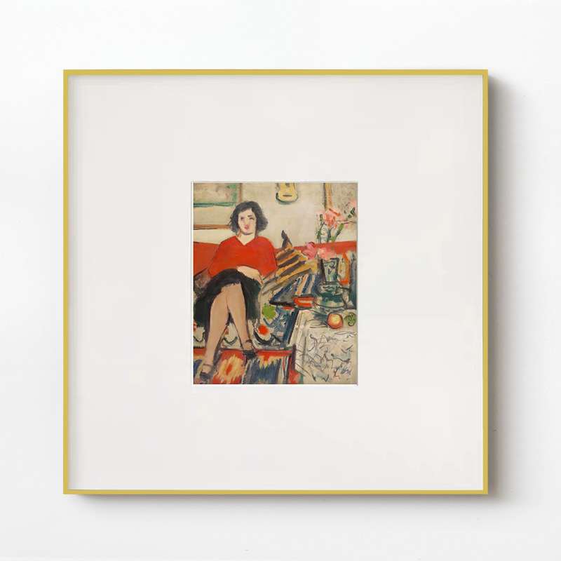 丘山工艺欧式轻奢人物装饰画客厅餐厅小众正方形风景挂画玄关壁画图片