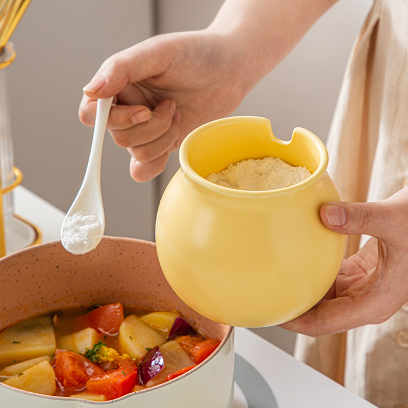 猪油罐家用耐高温辣椒油罐陶瓷调料盒带盖辣子罐厨房盐罐子大容量