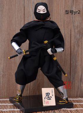 日本忍者武士人偶人形娃娃居酒屋料理店酒店餐厅用品摆件日式礼品