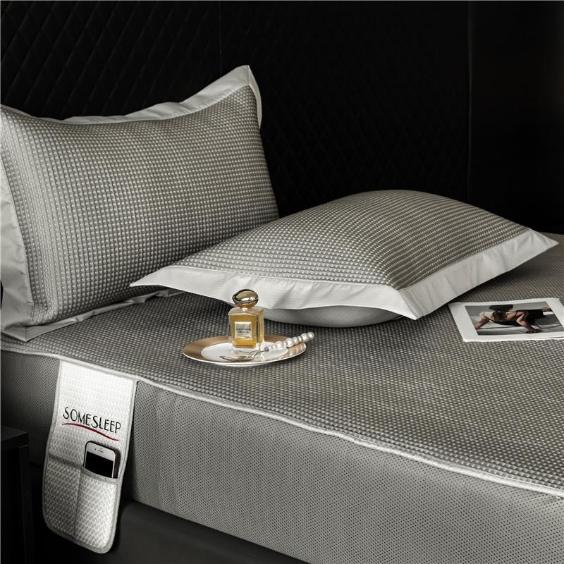 高端A类助眠高分冰离子超软按凉席三件套床笠简约素色轻奢空调凉