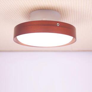 日本实木LED吸顶灯原木走道灯北欧风格 灯走廊灯玄关衣帽间入户灯