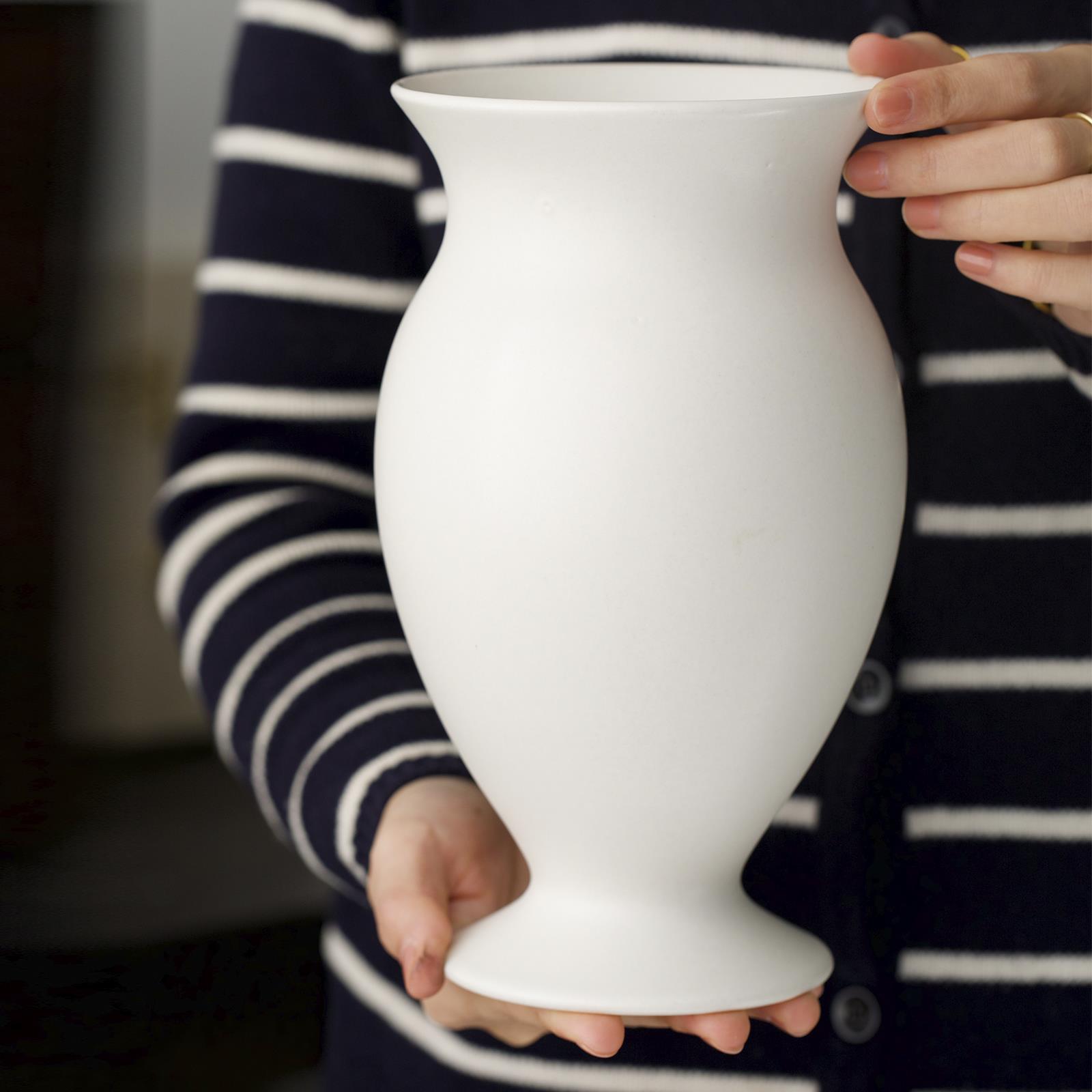 曼叙恬素景德镇陶瓷草木灰釉桌面花瓶简约家用客厅花插摆件