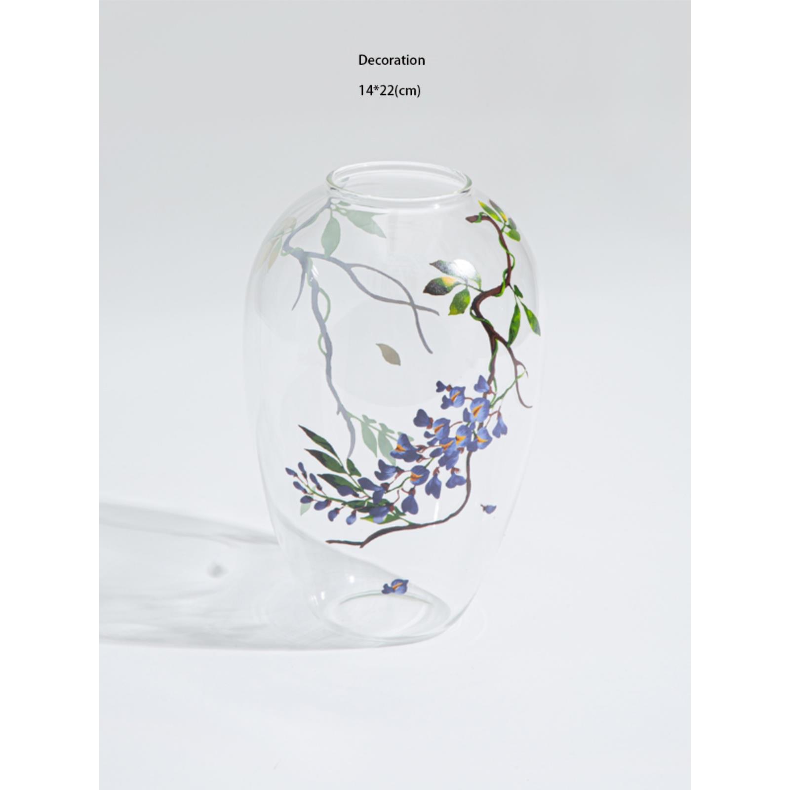 不止收纳 Tiff@ny绝版紫藤花！私藏系列琉璃花瓶玻璃花器摆件客厅