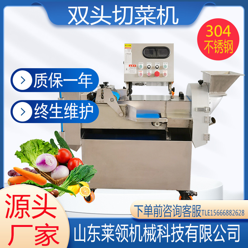 多功能双头切菜机 商用切丁切条机 全自动食堂电动切丝切片设备