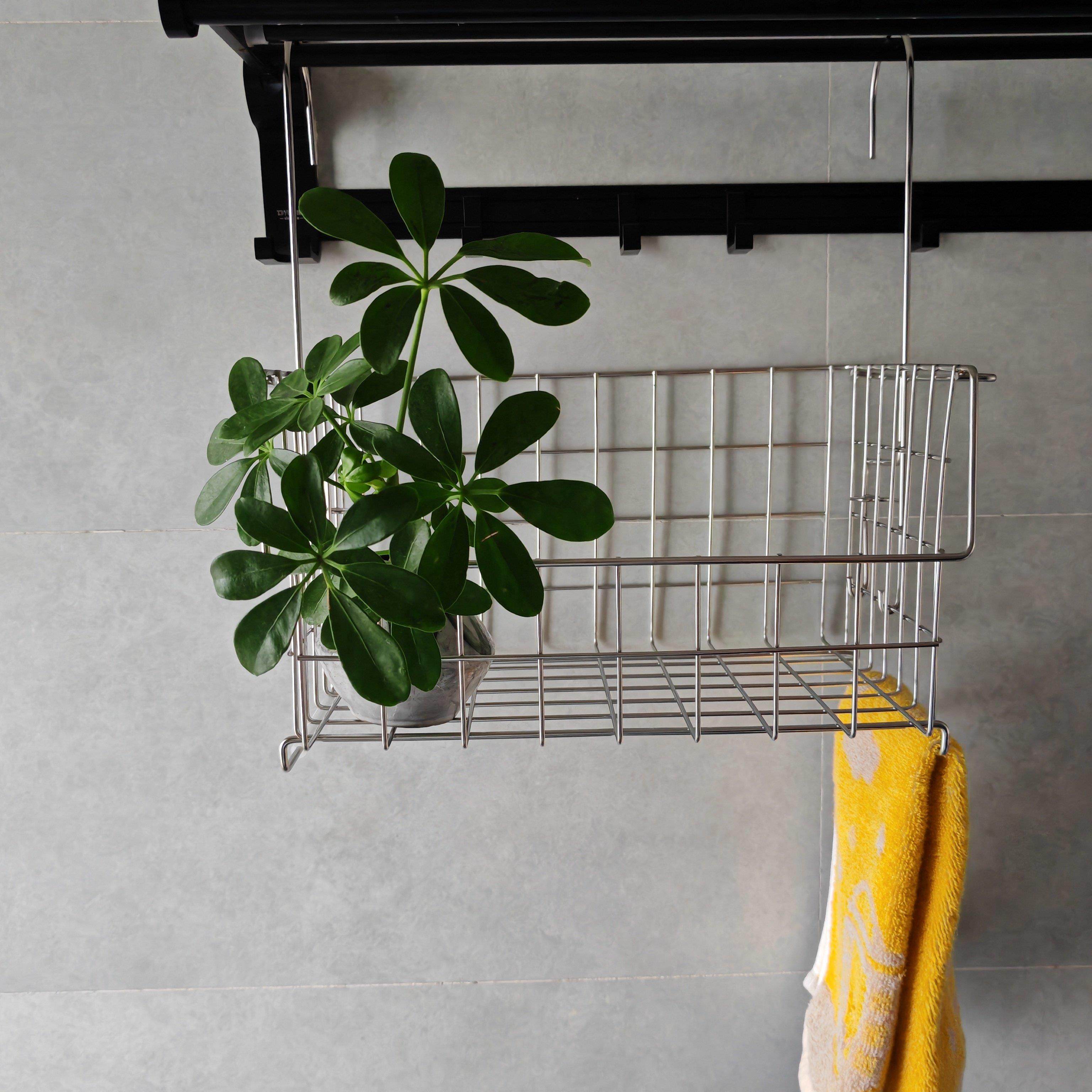 可拆卸不锈钢挂钩置物架壁挂式免打孔收纳篮厨房架子挂篮多功能,家庭/个人清洁工具,浴室角架/置物架,淘宝优惠券,粉丝福利购,淘宝优惠卷