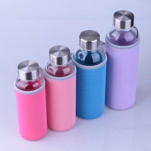大浦透明玻璃杯 定制LOGO 高硼硅耐熱防X爆 學生水瓶 便攜車載