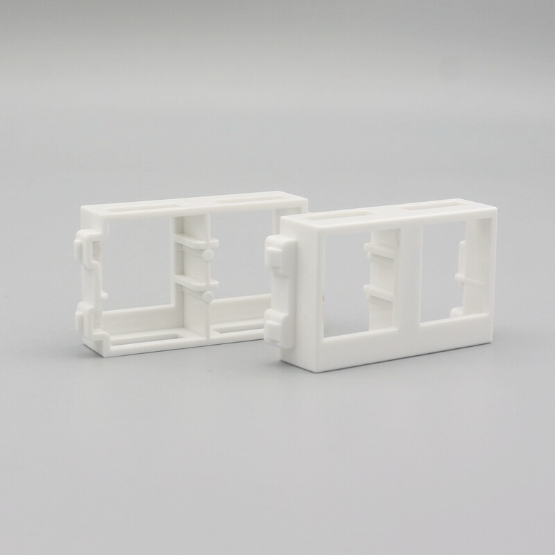 128型网络电话模块支架 双孔面板地插模块框架 空白安装支架