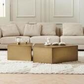 代轻奢茶几设师黄古铜色不计锈钢茶几组合现客厅JSN茶几厂家直款