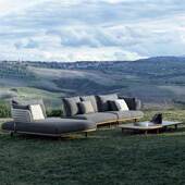 北欧户外沙发藤木组合酒防水防晒店别墅庭编院柚休BQW闲茶几露台